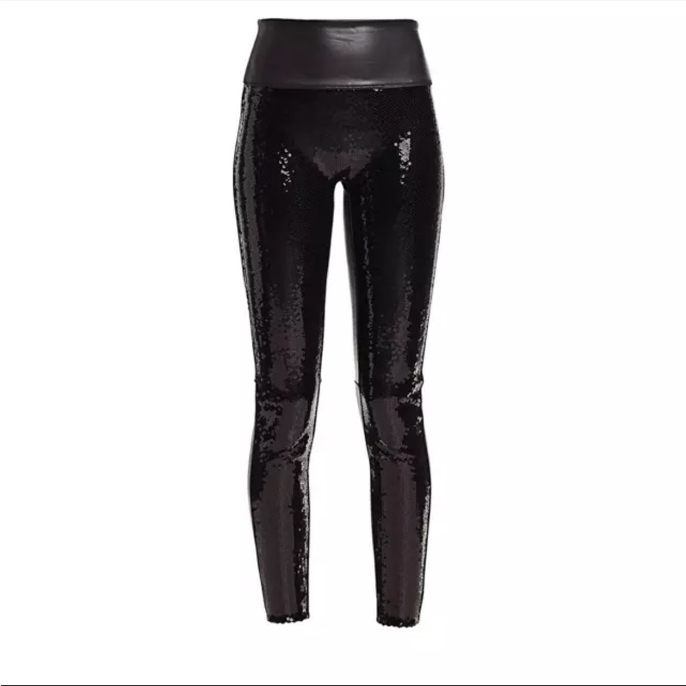 Spanx sequin faux leather leggings size XL new with tags. - Picture 2 of 3